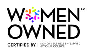 Women Owned business logo certified by Women's business enterprise national council