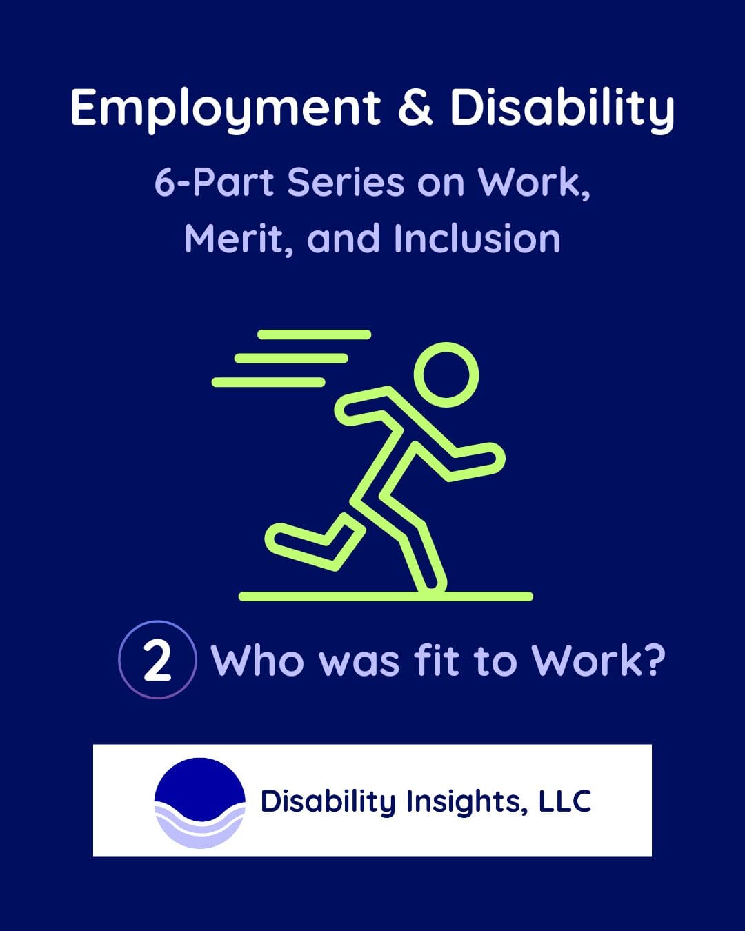 employment and disability 2 - who was fit to work? with an icon of a person running.
